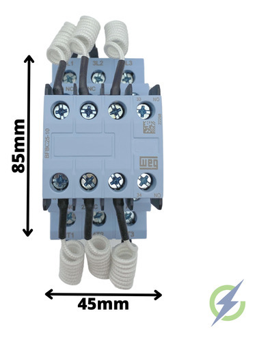 Condensador de maniobra de contactor tripolar 28a Weg Cwbc25 220v