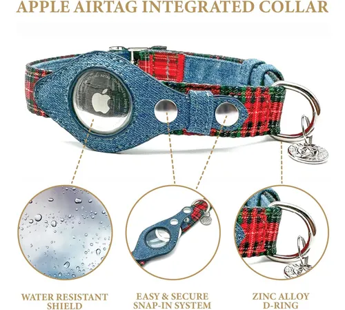 Collar De Perro Airtag Para Airtag, Seguimiento Gps Suave Y