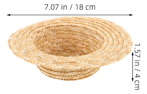 2 Minisombreros De Paja: Pequeños Sombreros Tejidos En Minia