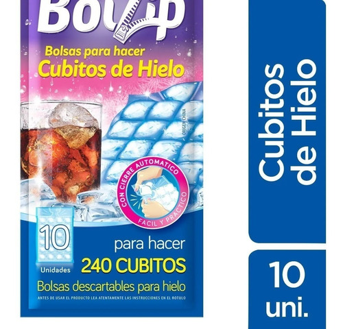 Bolzip® Bolsas Descartables Para Hacer 240 Cubitos De Hielo 