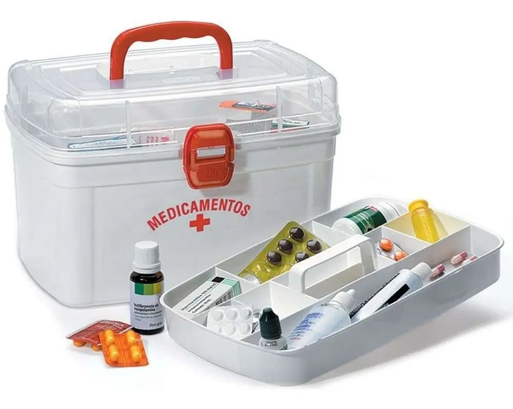 Maleta Caixa Para Remédios 10,4 Litros Grande Cor Branco