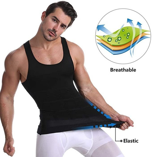 Imagen 4 de 8 de Whatafit Camiseta Faja Playera Reductora Moldeadora Hombre