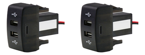 2 Cargadores Usb Dobles Para Coche, 5 V, 2,1 A, Toma De Corr