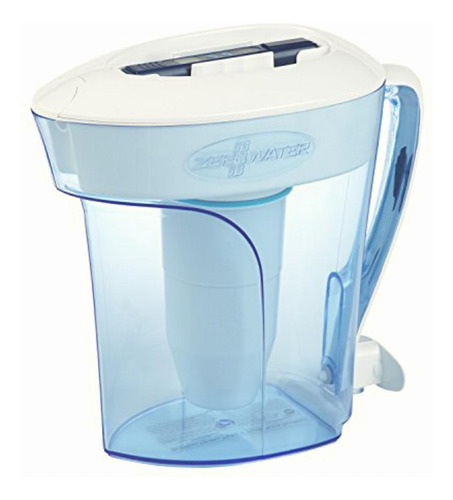 Zerowater 10 Cup Pitcher With Free Water Quality Meter Color Azul Y Blanco