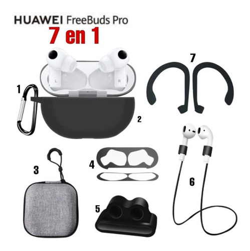 Imagen 1 de 1 de Case Estuche Funda Protector Huawei Freebuds Pro Kit 7 En 1