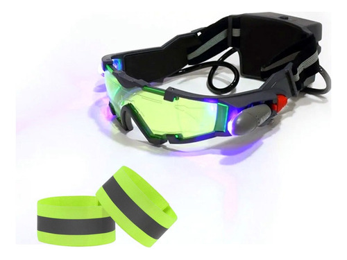 Lentes De Visión Nocturna Led Ajustables Con Lentes Verdes