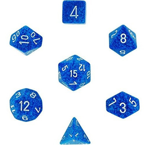 Los Dados Poliedricos 7die Chessex Fijan El Agua Moteada