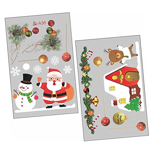 Stickers Navidad Estáticos Murales Pared Ventana Pvc