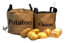 Comprar Set De Canastos Organizadores De Cocina 20x20 Arpillera