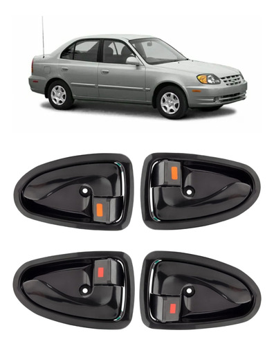 Kit Completo Manija Interior Puerta Hyundai Accent 2000-2005