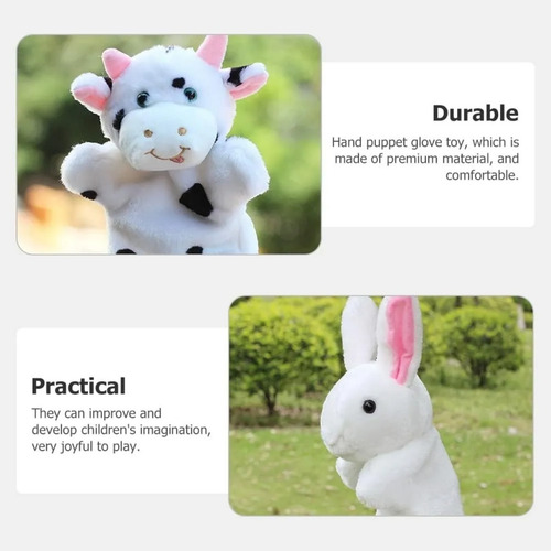 Puppet Puppets Hand Doll Animals Kids Tecido De PelĂșcia