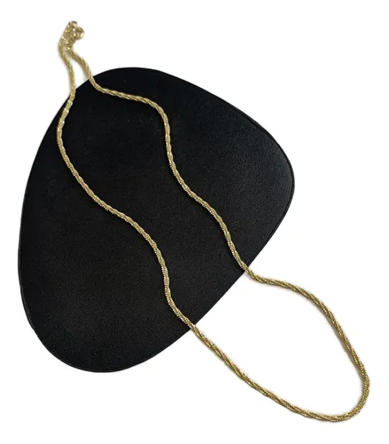 comprar Cadena Collar Mujer Trenzada Brillante Bañado Oro 18 Kila