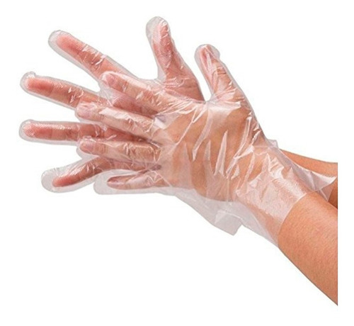 Guantes De Polietileno Desechable (caja C/10paq C/100 Pzas)