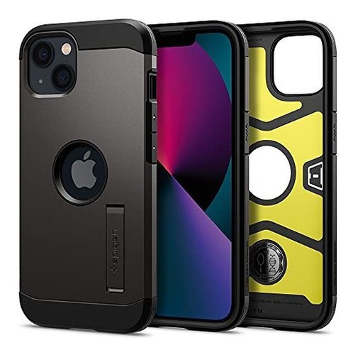 Funda Para iPhone 13 De Color Gunmetal Proteccion Extrema