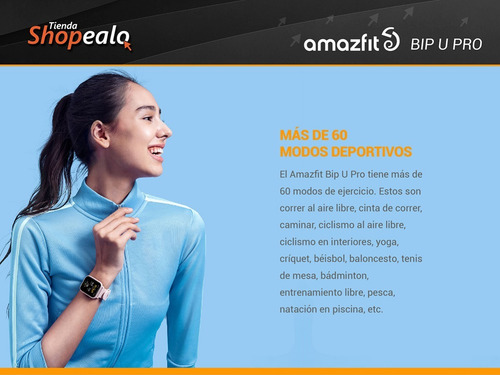 Imagen 5 de 10 de Smartwatch Reloj Amazfit Basic Bip U Pro 1.43 Rosa Gps -*