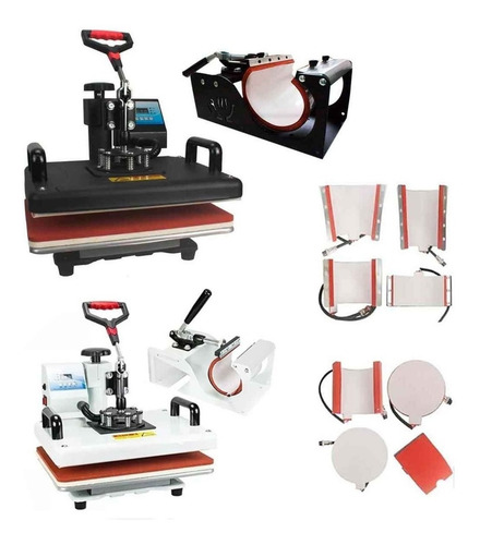 Prensa Térmica 8 Em 1 Sublimação Prato 110v Camisas Canecas