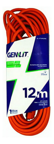 Genlit Gl-xtur12mn Extension Uso Rudo, Color Naranja, 12 M