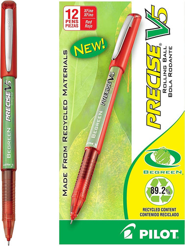 Pilot Precise V5 Begreen Liquid Ink Rolling Ball Stick Pens,