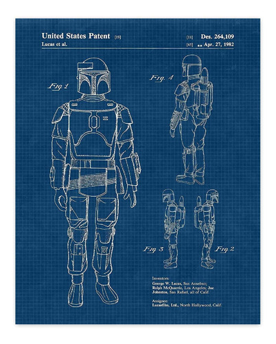 Classic Movies Character Patent Prints, 1 (8x10) Unframed P.