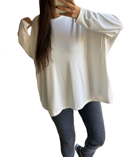 Imagen 2 de 8 de Remera Remeron Murcielago Mujer Talles Amplios Moda A09