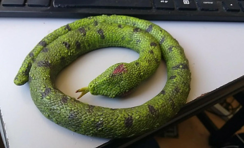 2003 Lanard Toys Ltd Serpent Snake Green 15 Cms Figure