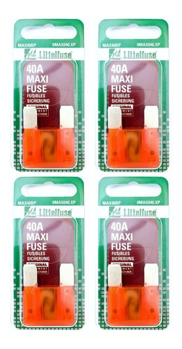 Paq. 4 Fusible Maxi Fuse De 40 Amperes Littelfuse