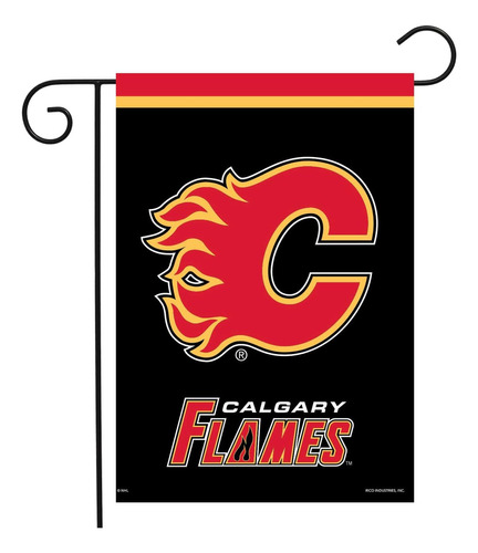 Bandera De Jardín Calgary Flames Con Licencia De La Nhl De 1