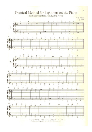 C. Czerny: Practical Method For Beginner Opus 599, Hal Leona