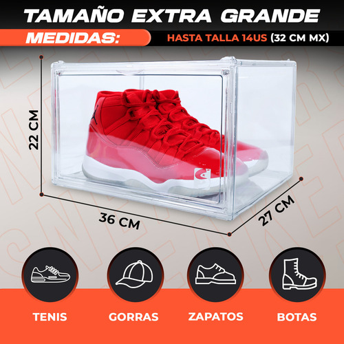 Caja Zapatos Tenis Zapatera Puerta Lateral Hall Of Fame 12pz Color Transparente