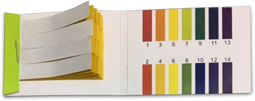 Test De 80 Tirillas De Medir Ph 1 A 14 Con Tabla D Color Emn