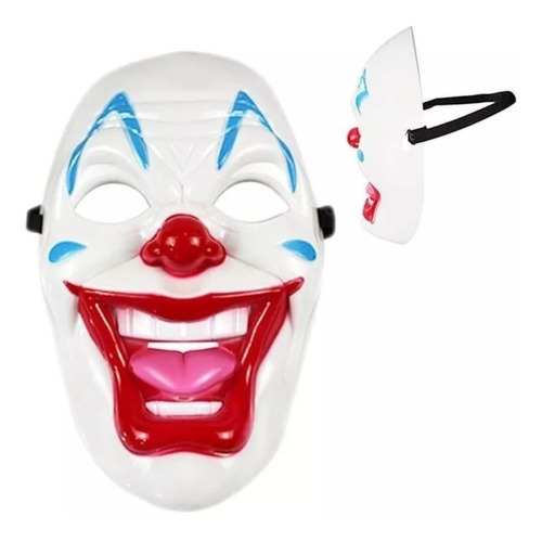 Mascara Payaso 1 Plástico Rígido Disfraz Halloween
