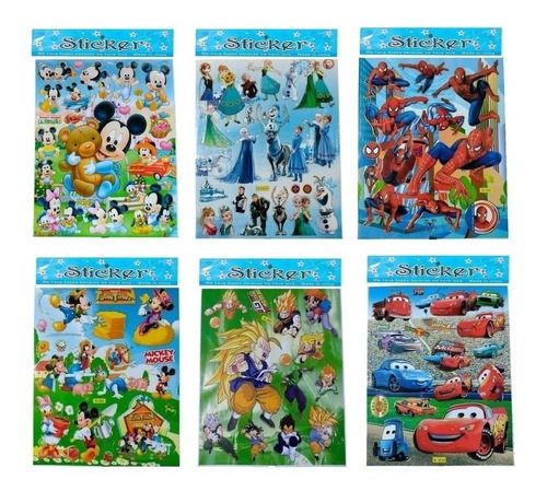 Imagen 1 de 2 de 25 Planchas De Stickers - Diverti Toys