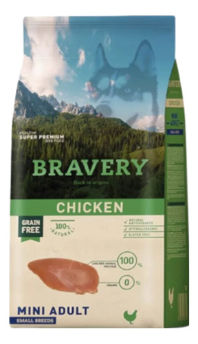 Bravery® Mini Adulto Razas Pequeñas Pollo Para Perros 7kg