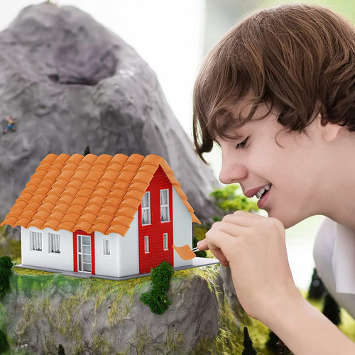 Juego De Construcción De Tejas En Miniatura Dollhou-fs, 100