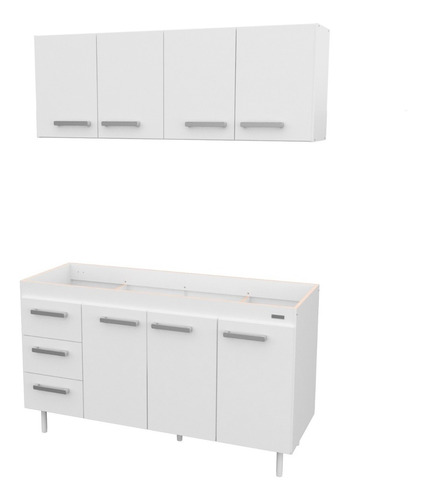 Combo Cocina Bajo Mesada Y Alacena Mueble  1,40 Mt Sin Bacha