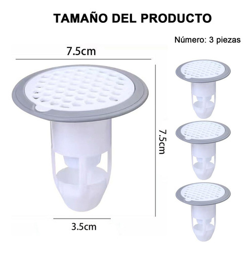 3 Pcs Alcantarillado Núcleo Drenaje Piso Anti-olor Núcleo