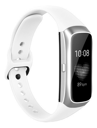 Pulseira Compatível Com Galaxy Fit 1 Sm R370 Silicone Cor Branco