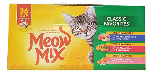 Paquete De Variedades Meow Mix (36 Unidades, 99.9 Oz)