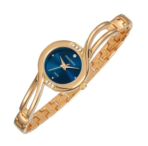 Relógio Mondaine Feminino Clássico Dourado 53553lpmvde1