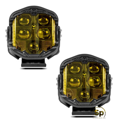 Par De Luces Led Dually Spot Ambar Jeep Wrangler Jl 18 - 24