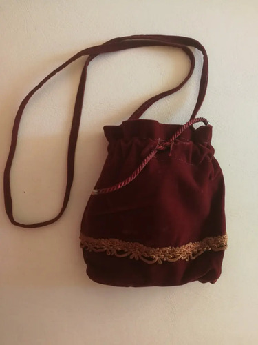 Cartera Bandolera Terciopelo Bordo Combinado. | MercadoLibre