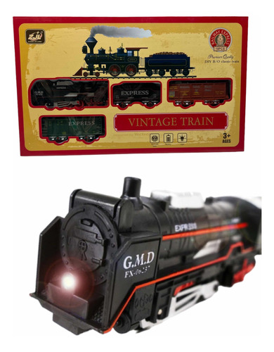 Pista De Tren Vintage Con Luz Para Los + Chicos De La Casa