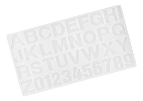 Molde De Letras Flexible De Silicona Transparente For Númer