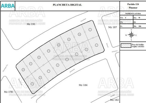 Imagen 5 de 5 de Manzana En Zona Norte De Pinamar. 16 Lotes Residenciales Mf