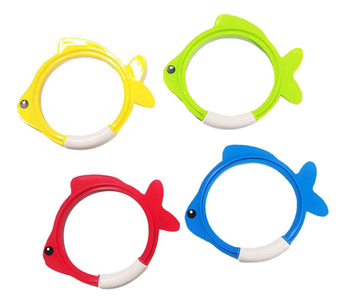 4x Juguetes De Anillo De De Buceo, Juguetes De 19x16cm