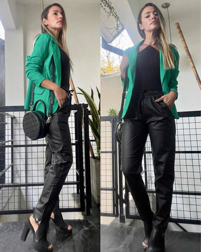 Blazers Saco Mujer Gabardina  Lisos Importado Talles Grandes