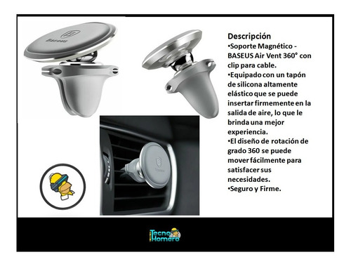 Soporte Auto Magnético Celular Tablet Gps Iman Calidad Full