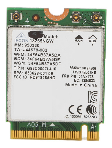 Tarjeta De Internet Ngff Wifi De Doble Banda 2.4ghz 5ghz 867