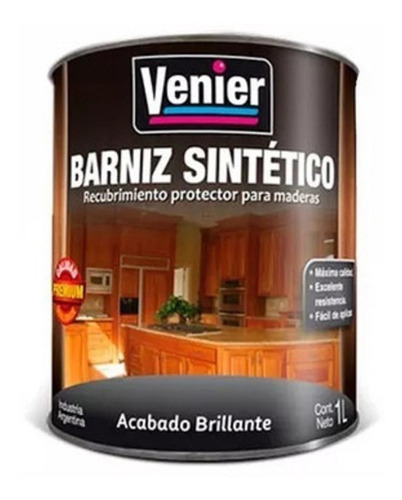 Barniz Sintetico Venier 1lt Brillante Maderas C/filtro Uv 