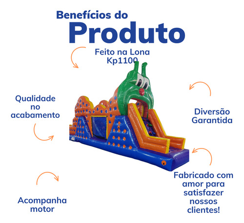 Centopéia Gigante Inflável C/ Motor 8m X 2,1m X 4,2m
